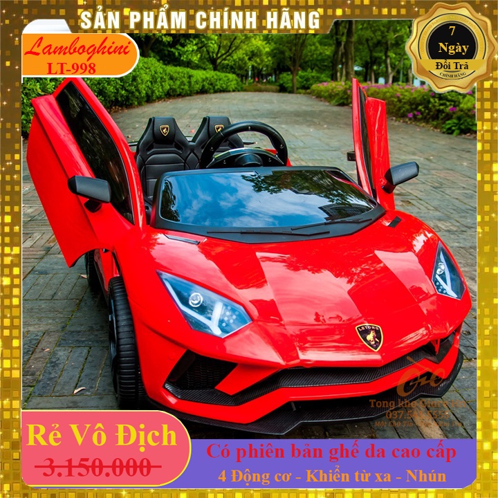 Ô tô Điện Trẻ Em Lambighini LT 998, Mẫu xe điện cao cấp, Có chế độ nhún và điều khiển từ xa