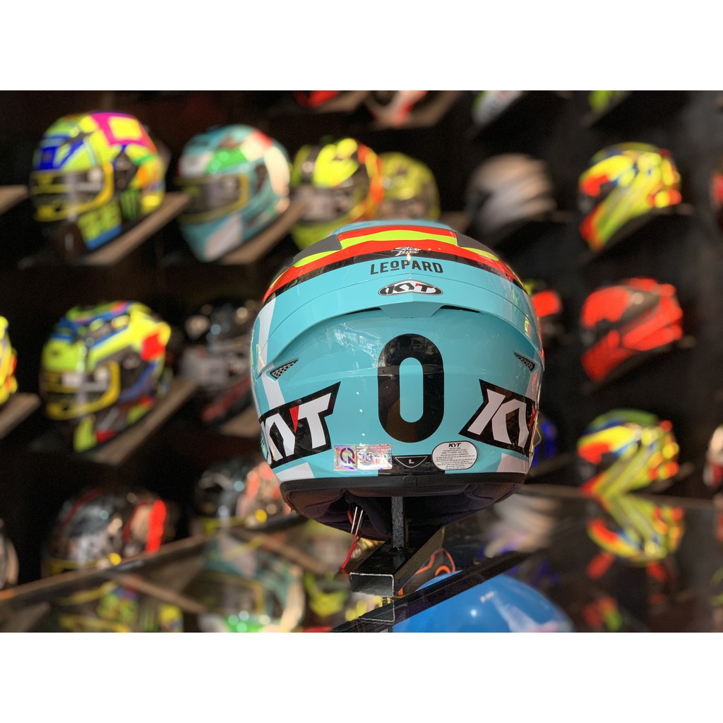 Mũ bảo hiểm fullface KYT TT Course size M L XL chính hãng tem Leopard
