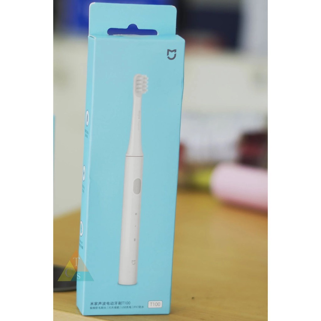 Bàn chải điện xiaomi Mijia T100 pin sạc kháng nước ipx7 bảo vệ nướu bàn chải đánh răng điện nhẹ 46g