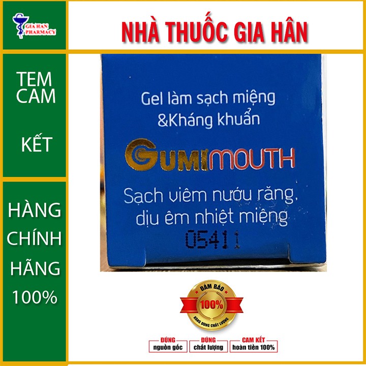 Gel Gumimouth - Sạch viêm nướu răng và dịu êm nhiệt miệng- tuýp 15gram.