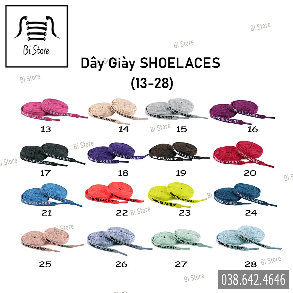 Dây giày dẹt SHOELACES Nike AJ, AF1,... -