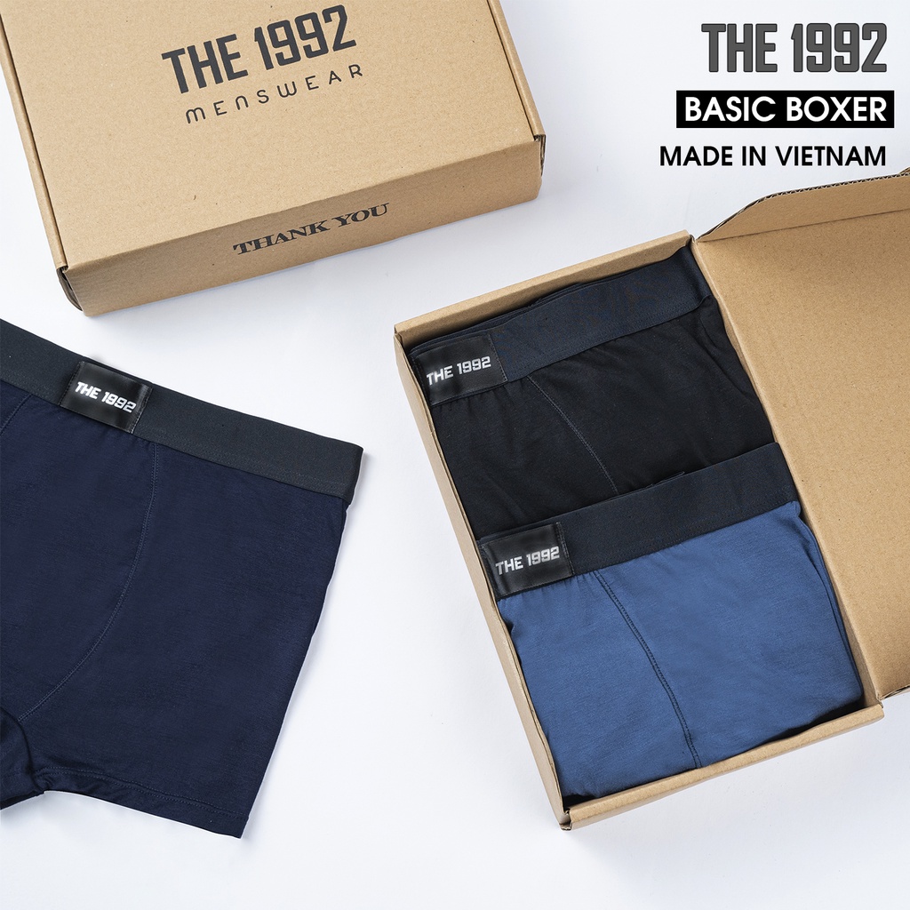 Quần sịp đùi nam THE 1992 Combo 3 Boxing Underwear vải cotton