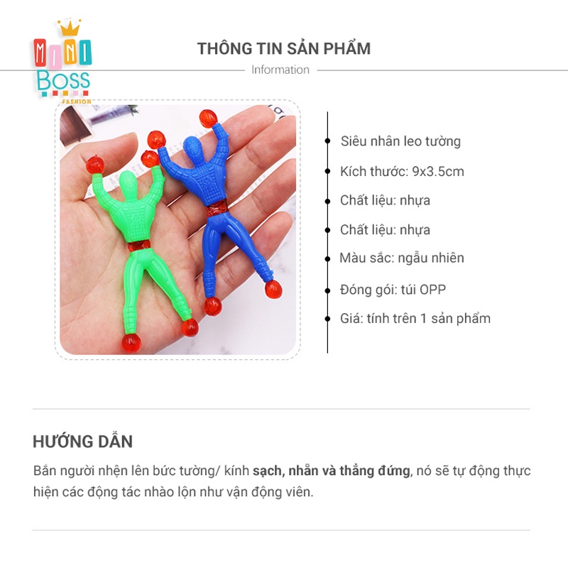 Đồ chơi người nhện leo tường, siêu nhân leo tường giảm căng thẳng