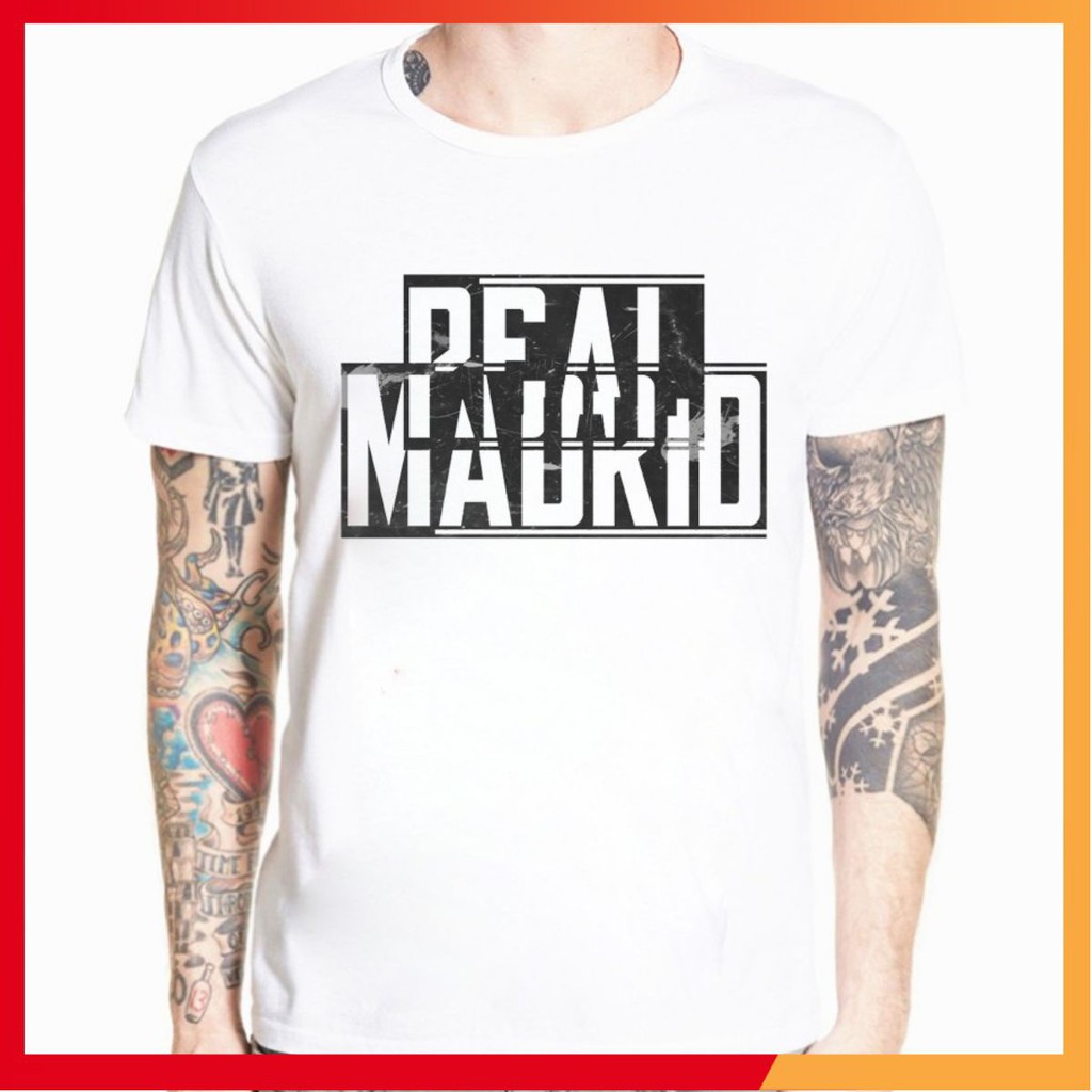 Áo thun thể thao in hình CLB Real Madrid - Form rộng BIGSIZE F2098