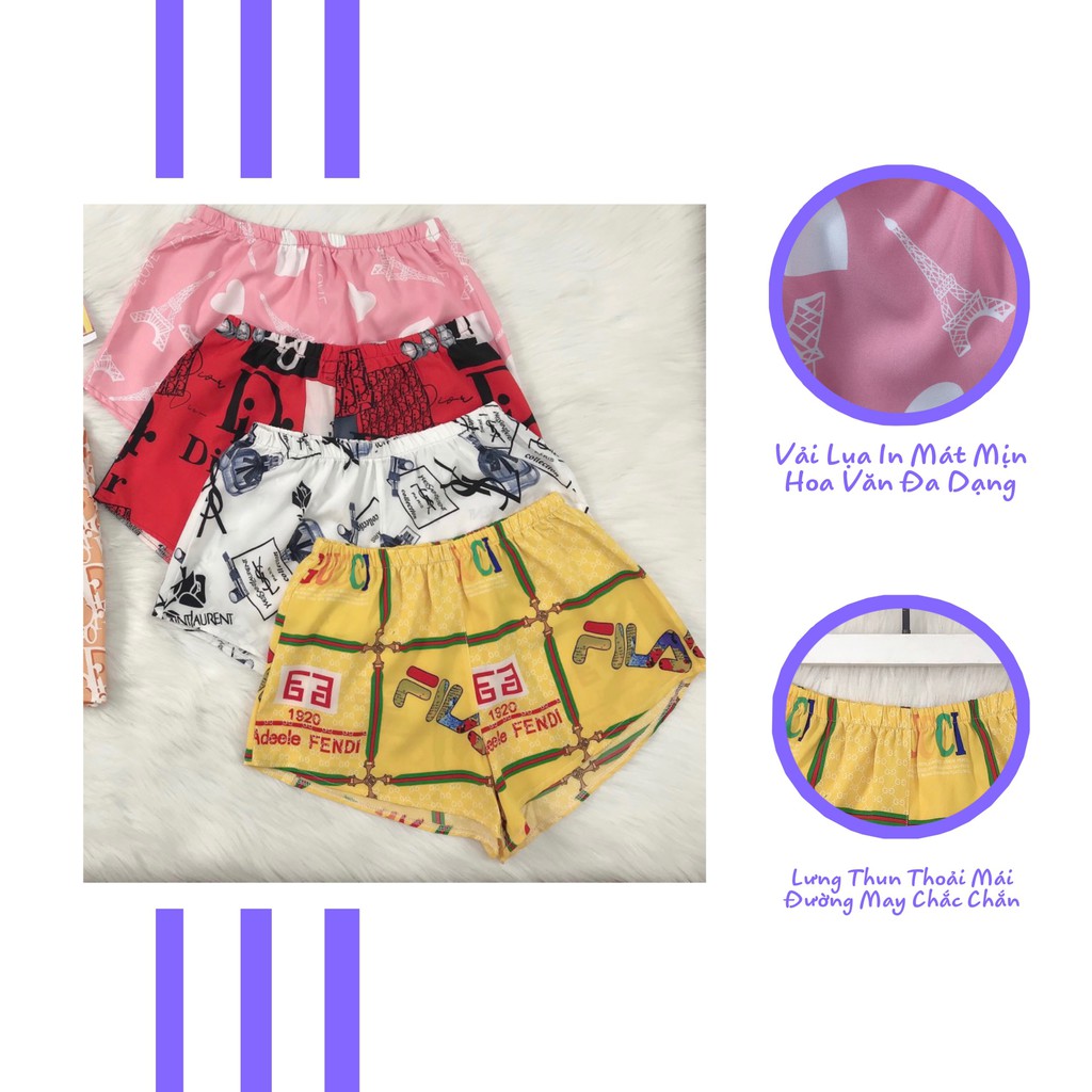 [FREESHIP 50K] QUẦN NGẮN NHISTORE LƯNG THUN LỤA IN NHIỀU HOA VĂN BẮT MẮT FREESIZE 55KG | BigBuy360 - bigbuy360.vn