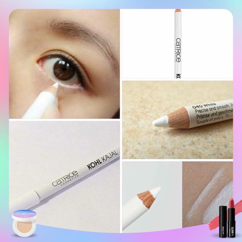 Chì kẻ mắt Catrice Kohl Kajal trắng chuyên kẻ viền mắt makeup