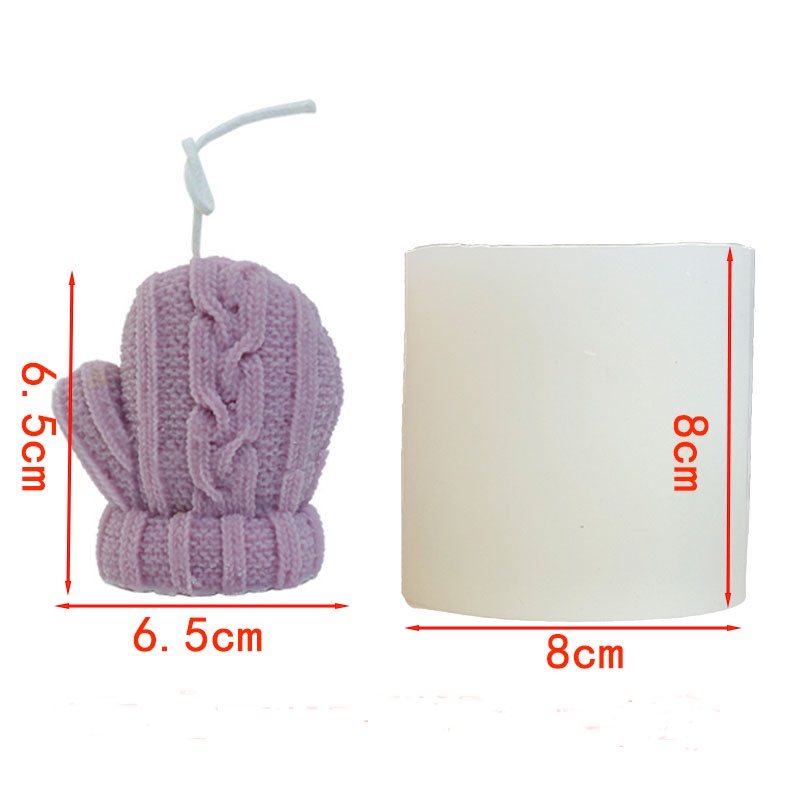 Khuôn Silicon Hình Găng Tay Len Làm Thủ Công, Handmade