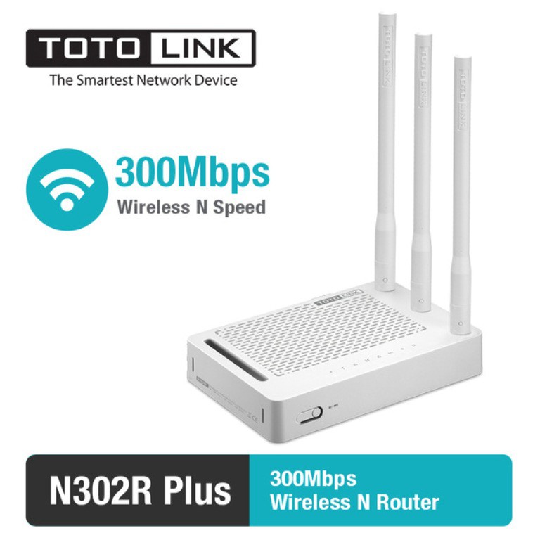 Totolink N302R Plus-Mạnh mẽ Wifi 3 râu rẻ như 2 râu bảo hành chính hãng