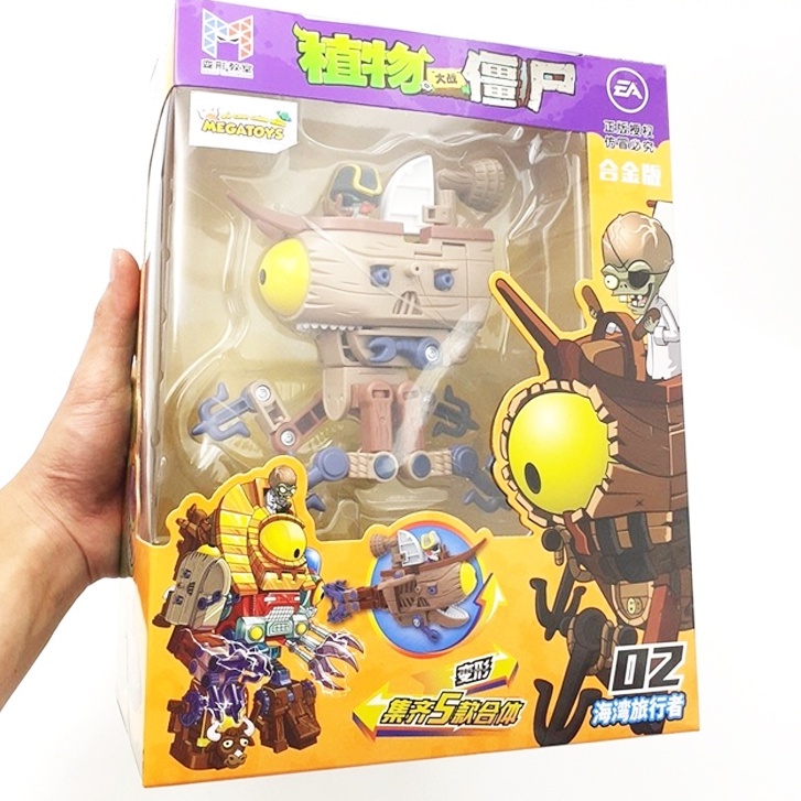Đồ chơi sưu tầm Plants vs Zombies 1 - PVZ biến hình 2 trong 1 ghép thành boss khổng lồ