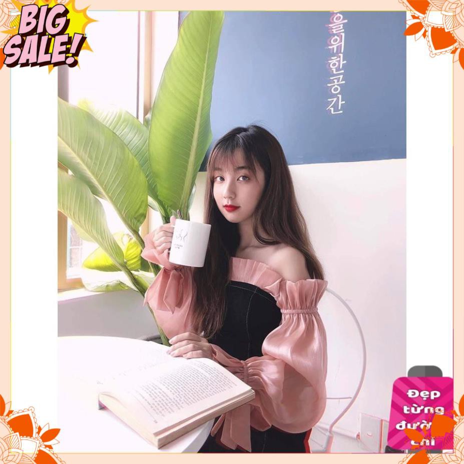 Đầm nữ trễ vai dự tiệc tay phối lưới bóng kính siêu hot | BigBuy360 - bigbuy360.vn