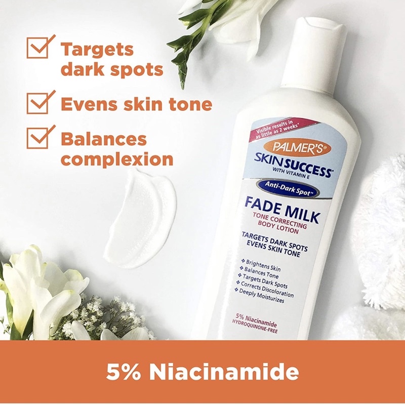 SỮA DƯỠNG DA PALMER'S FADE MILK TONE CORRECTING LÀM TRẮNG, ĐỀU MÀU DA MỜ THÂM