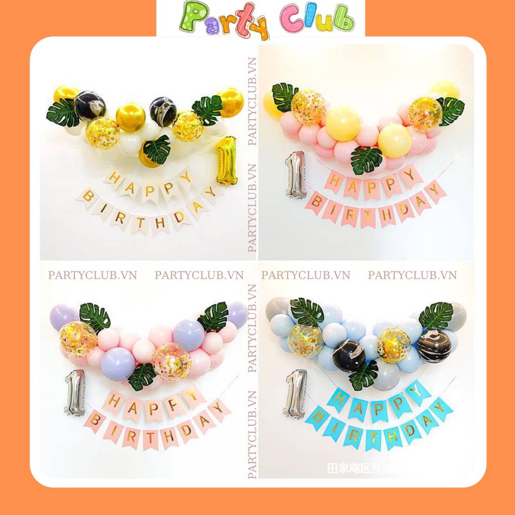 Set bóng trang trí sinh nhật cho bé tại nhà mẫu DG-001
