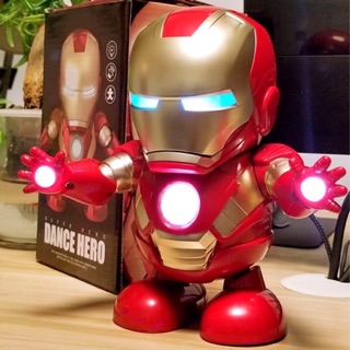 đồ chơi iron man, người nhện nhảy múa theo nhạc (hàng đẹp), iron man xoay hiphop