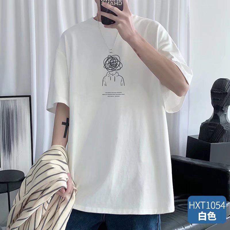 Áo Thun Tay Ngắn Dáng Rộng In Chữ Phong Cách Hip Hop Đường Phố Hàn Quốc Thời Trang Mùa Hè Cho Nam Và Nữ