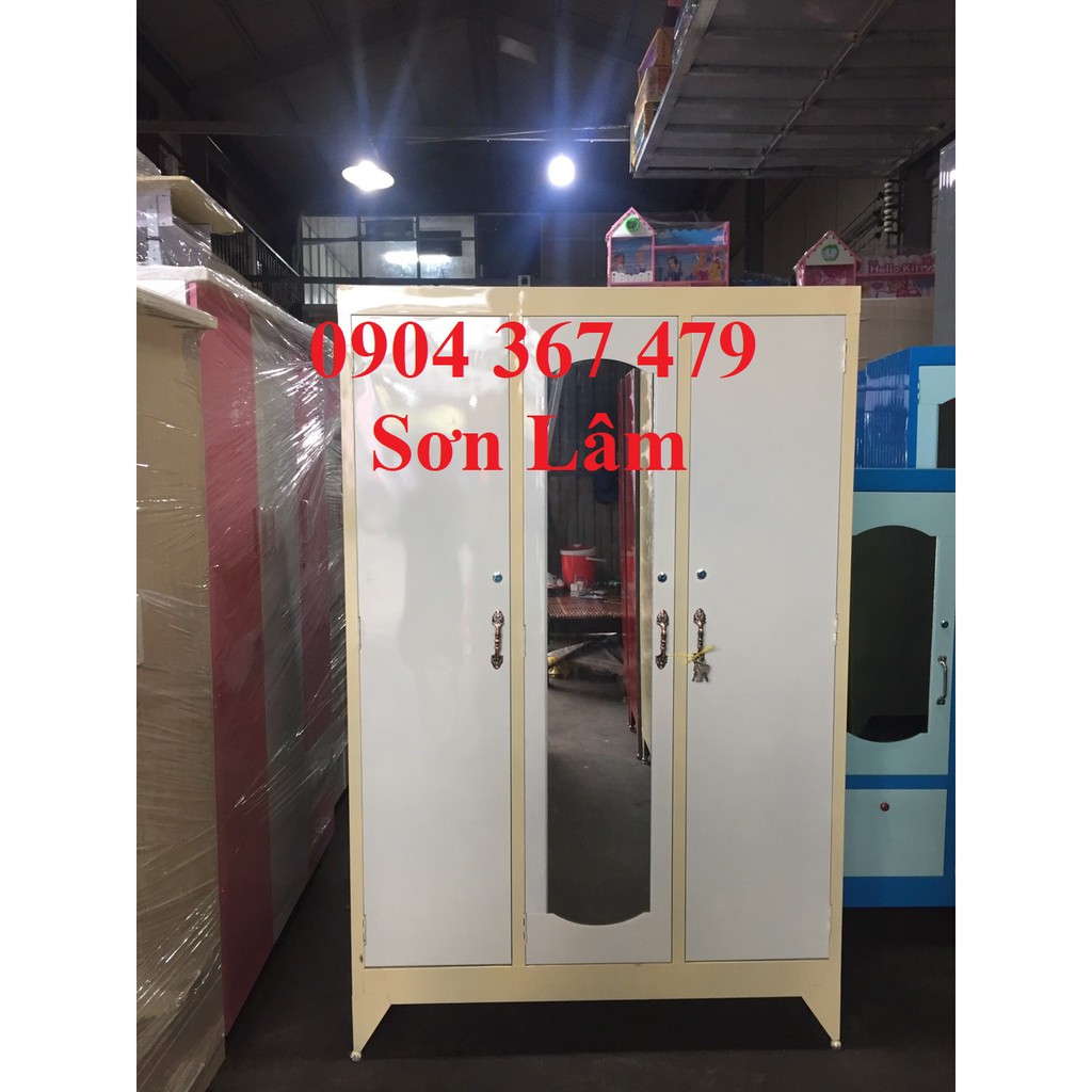 TỦ SẮT 3 CÁNH SƠN DẦU  - MIỄN SHIP HCM