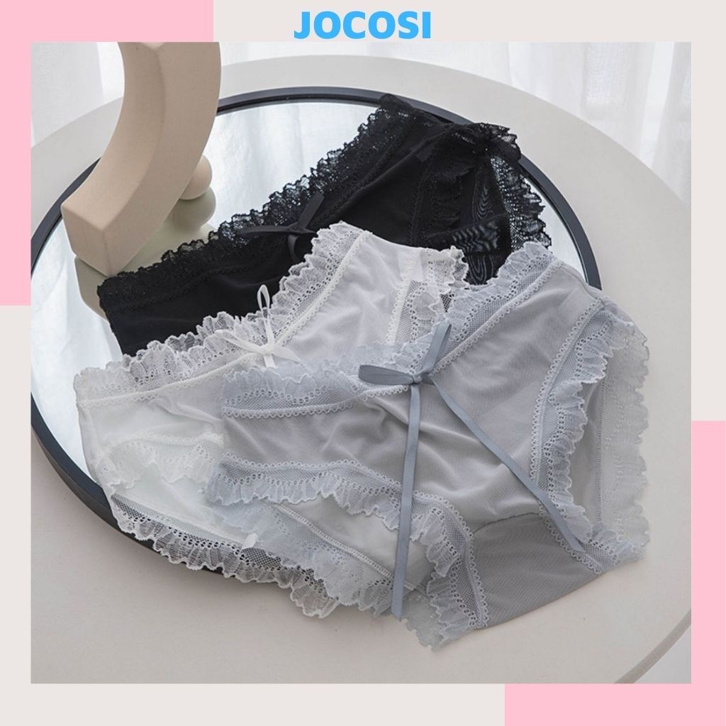 Quần lót nữ ren sexy ôm dáng mềm mại thoáng mát đính nơ gợi cảm và quyến rũ JOCOSI 1026