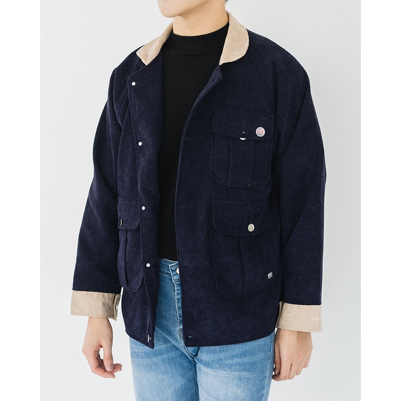 Áo khoác nam dáng ngắn hàn quốc SSSTUTTER áo Jacket chất liệu nhung tăm cao cấp  3 màu trẻ trung thomas jacket 2017 ver.
