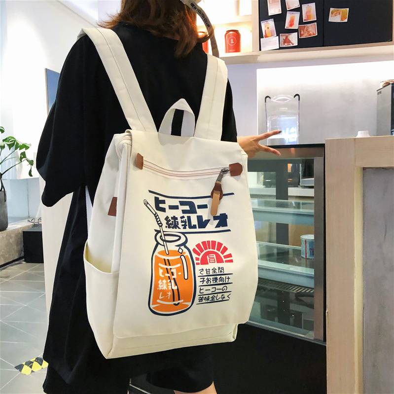 [Balo nam nữ đi học phong cách ulzzang Hàn Quốc dung tích lớn đựng đồ cá nhân chất]
