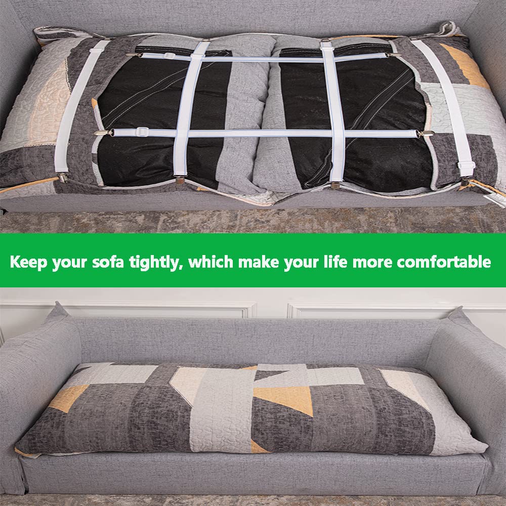 Set 4 Dây Kẹp 2 Đầu Sắt Cố Định Giữ Drap Ga Giường Chằng Góc Nệm Co Giãn Zaba