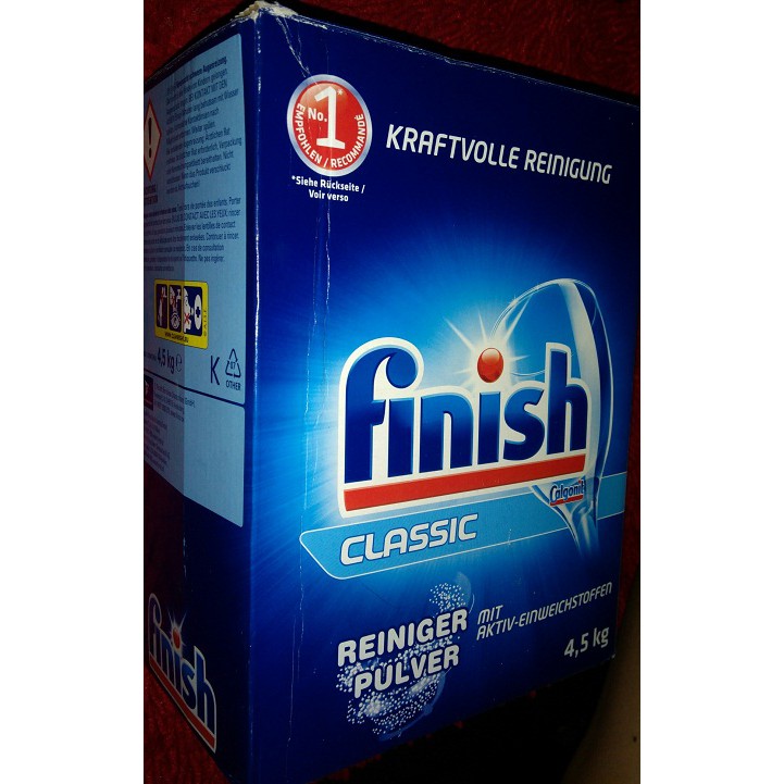 Bột rửa bát Finish hộp 4,5 kg  .2.5 KG chuyên dùng cho máy rửa chén bát , bột rửa chén bát alio