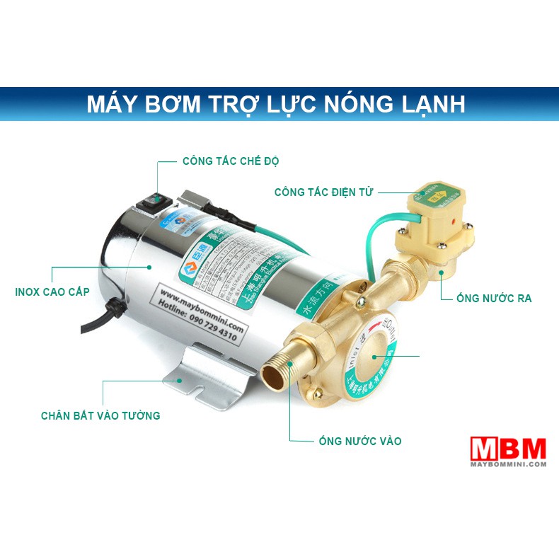 MÁY BƠM TĂNG ÁP máy bơm tăng áp dùng cho bình nóng lạnh,máy giặt,sen vòi.( loại tốt )