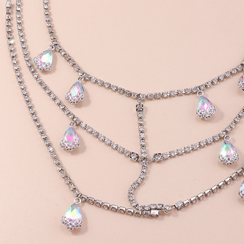 Youyo Dây Đeo Đùi Tua Rua Nhiều Lớp Đính Đá Chống Trượt Thời Trang Đi Hộp Đêm Bãi Biển Mùa Hè