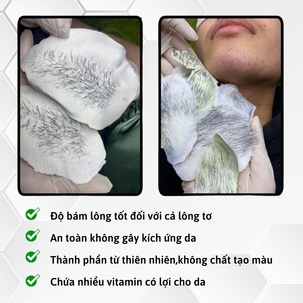 Sáp Wax Lông Dừa,Hạt Wax Lông Dòng Premium Hard wax Beans Siêu Bám Lông