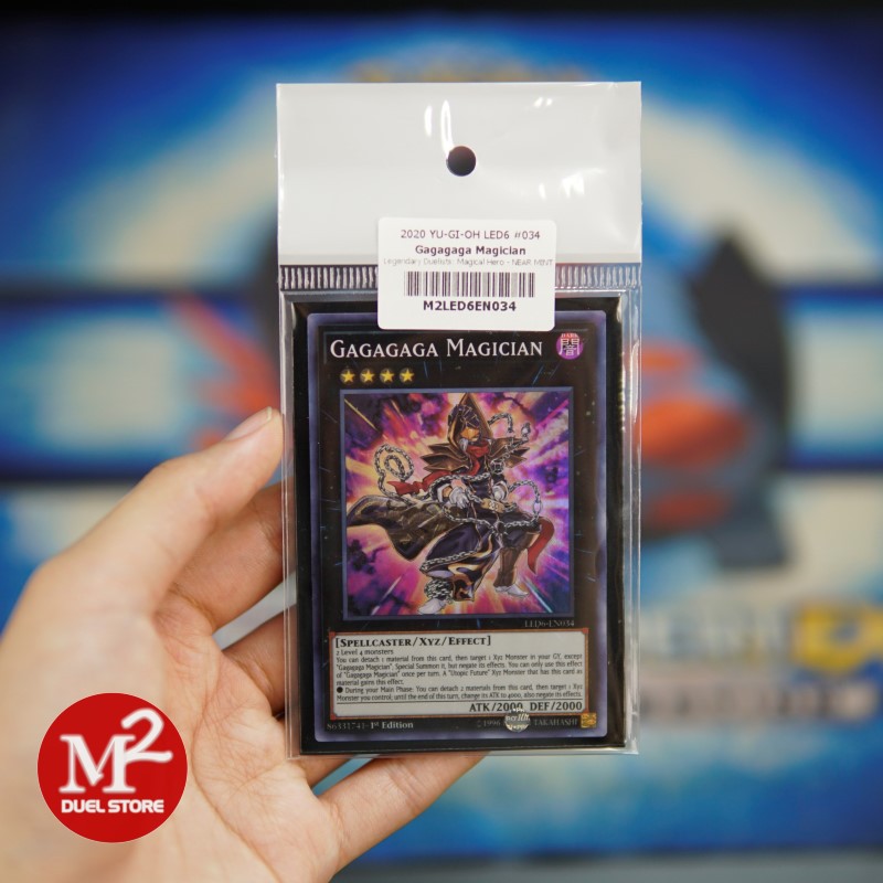 Lá bài Yugioh LED6-EN034 Gagagaga Magician - Super Rare - Đóng gói theo tiêu chuẩn M2SCCQ-Lite