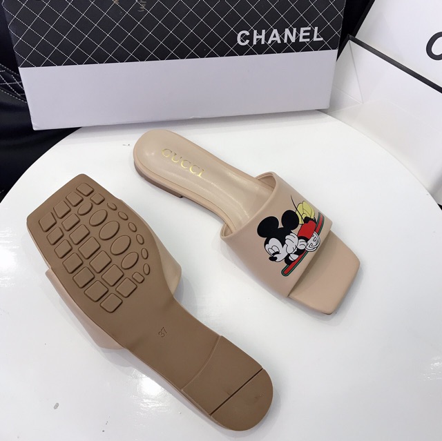 𝐑ẻ Sale SALE <3 Sale Hot | Trợ Giá | Dép gucci mickey quai ngang fullbox . ! New * ' . .