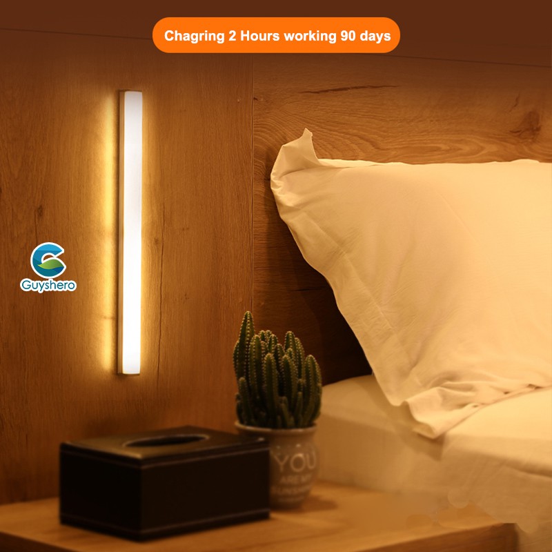 Đèn led cảm biến tự động thông minh không dây dùng pin sạc kích thước 10cm/21cm/30cm/50cm màu trắng/ ấm dạng hút từ tính | BigBuy360 - bigbuy360.vn