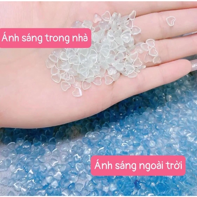 Charm tim đổi màu nail siêu hót.