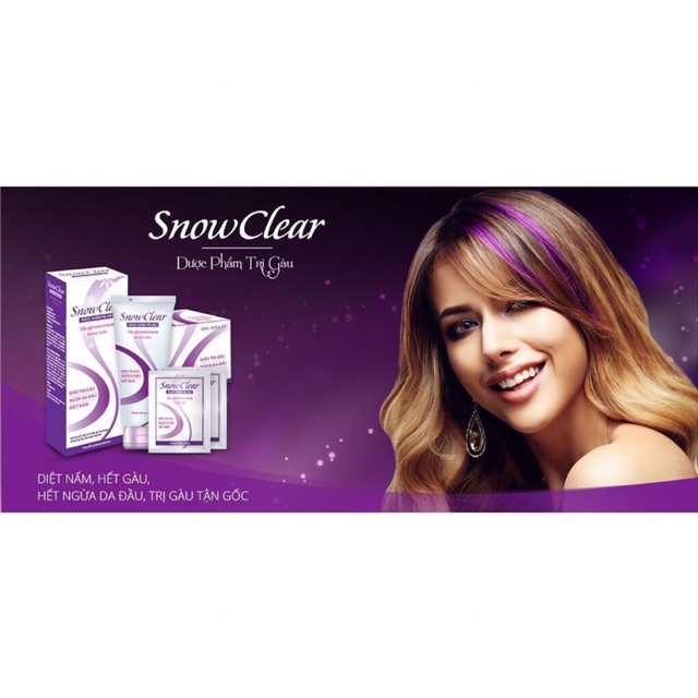 SNOW CLEAR 50ML Dầu gội kháng nấm, chống viêm, chống gàu và chống ngứa da đầu sạch gàu viêm da tiết bã