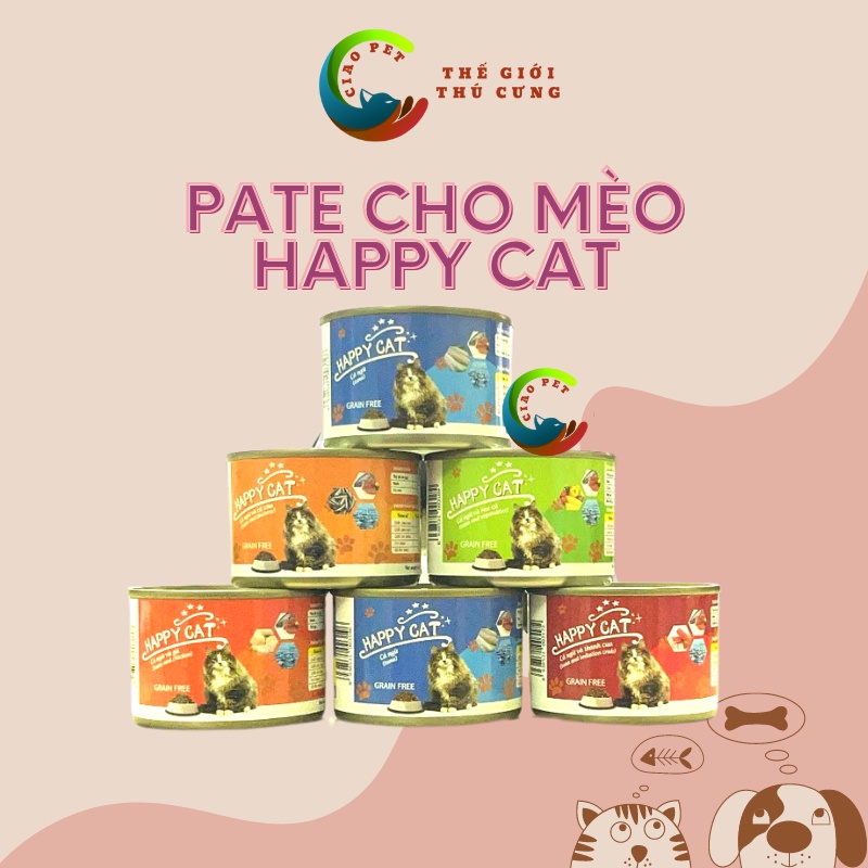[160g] Pate cho mèo Happy cat - rẻ nhất shopee