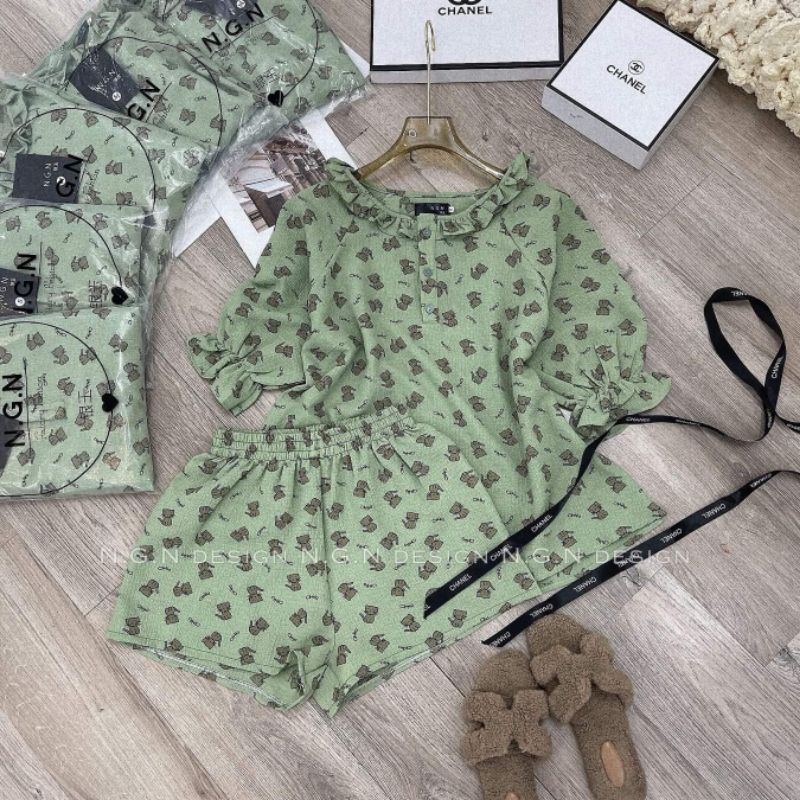 Sét mèo xanh cổ bèo chun