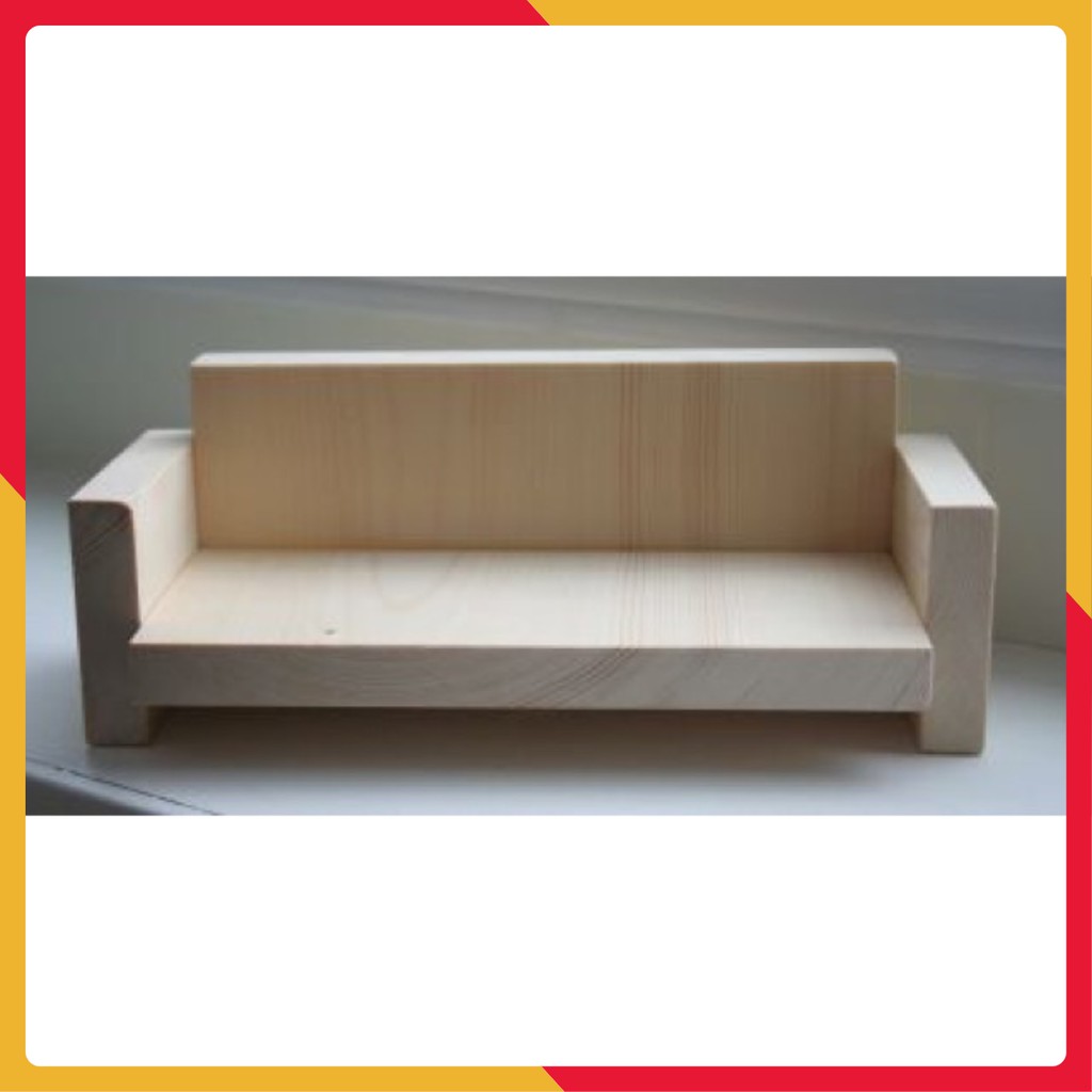 🔥 Ghế sofa gỗ cho búp bê Cao Cấp 📌
