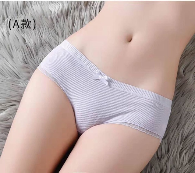Quần Lót Cotton Tăm Viền Ren cao cấp