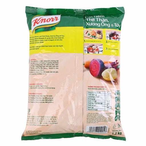 Hạt nêm Knorr Từ Thịt Thăn, Xương Ống & Tủy 1.2kg