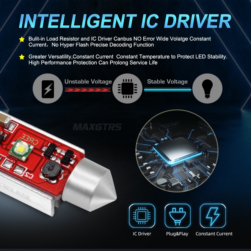 Chip Đèn LED C5W 7W 12V Chuyên Dụng Cho Xe Hơi