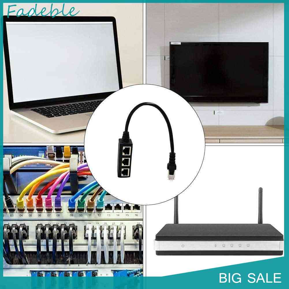 Cáp Chia Mạng RJ45 1 Đầu Dương Sang 3 Đầu Cái Cat5 Cat5e Cat6 Cat7