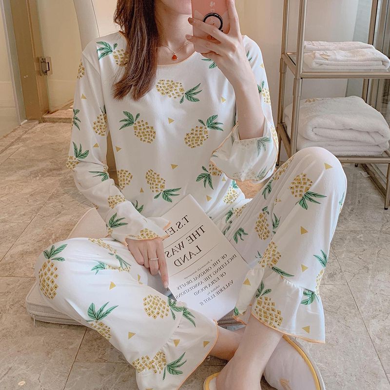 Đồ ngủ tay dài hoạ tiết in đáng yêu cho phái nữ | BigBuy360 - bigbuy360.vn