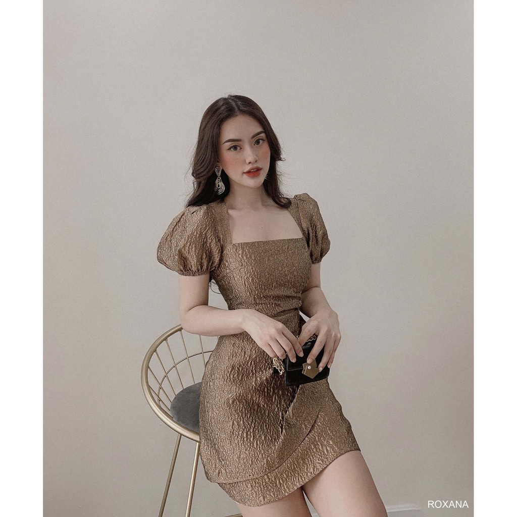 (suclothing) ROXANA DRESS - Đầm tay phồng vạt chéo thiết kế- Đầm dự tiệc | BigBuy360 - bigbuy360.vn