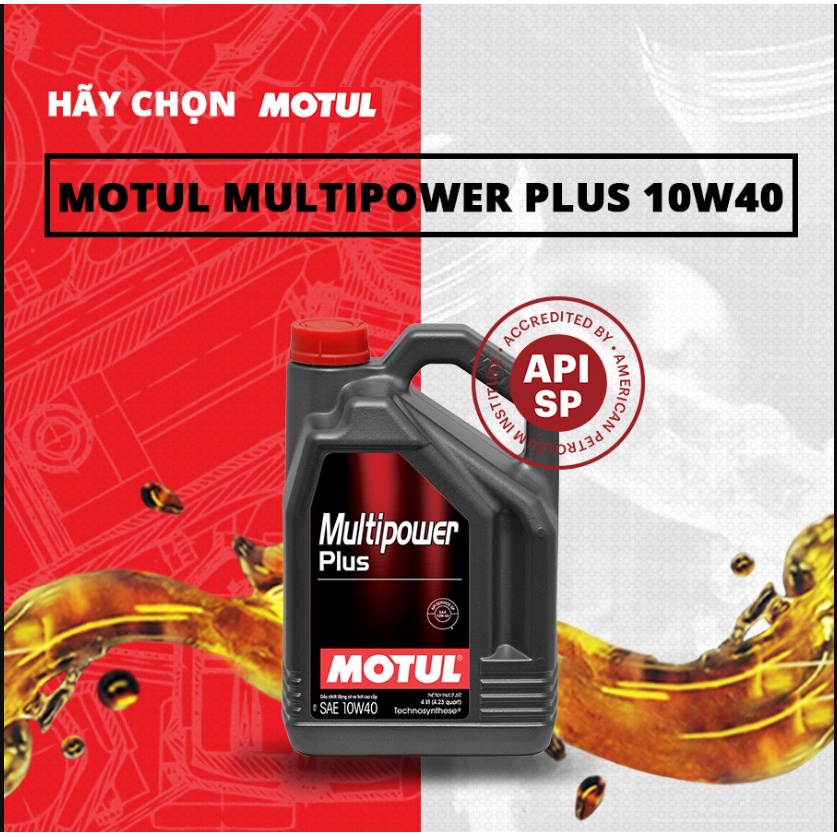 Motul MultiPower Plus 10W40 4L API SP - Nhớt động cơ xăng ô tô cao cấp