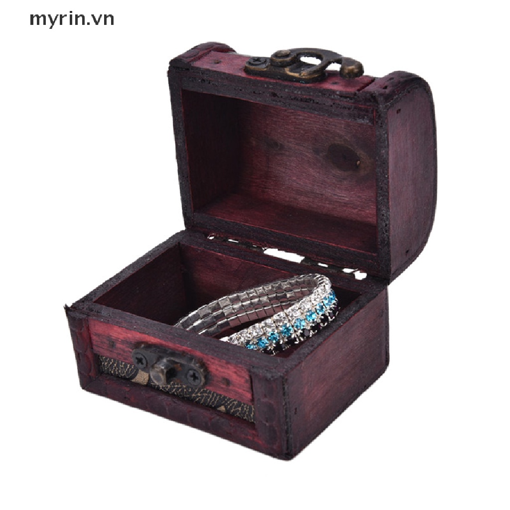 1 Hộp Gỗ Đựng Trang Sức Phong Cách Vintage