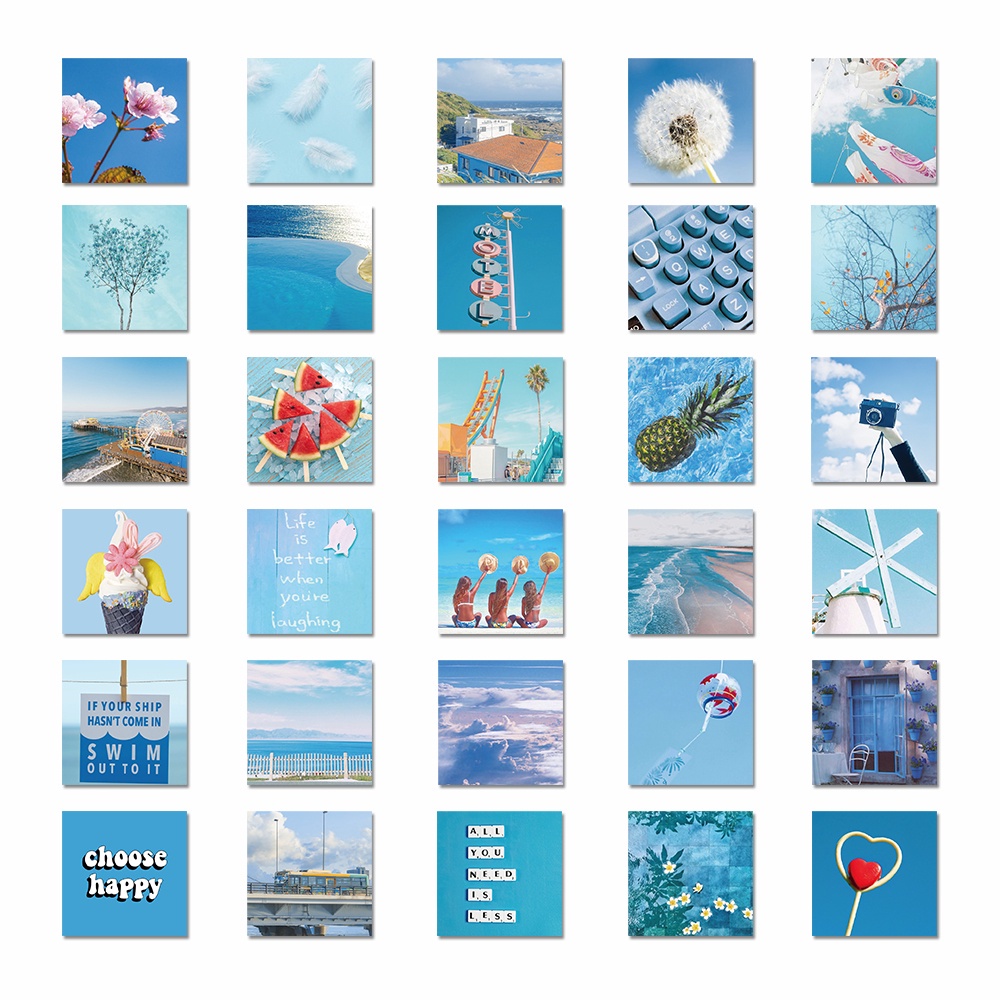 62 miếng dán trang trí sổ tay chống thấm nước hình phong cảnh xinh xắn