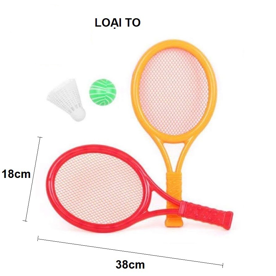 Đồ chơi Vợt Cầu lông kiêm Vợt Tennis bằng Nhựa cho Trẻ em - Giúp bé vận động và vui chơi (Loại to)