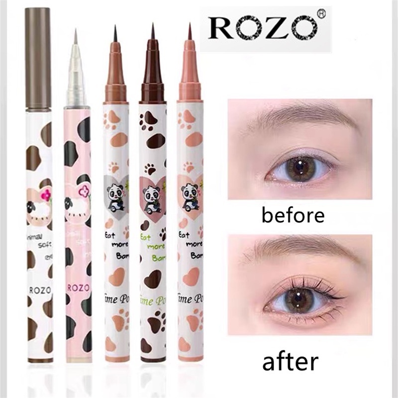 [Hàng mới về] Bút Kẻ Mắt Rozo Dạng Lỏng Lâu Trôi Chống Thấm Nước Màu Sắc Tự Nhiên [FLORTTE cùng một đoạn]