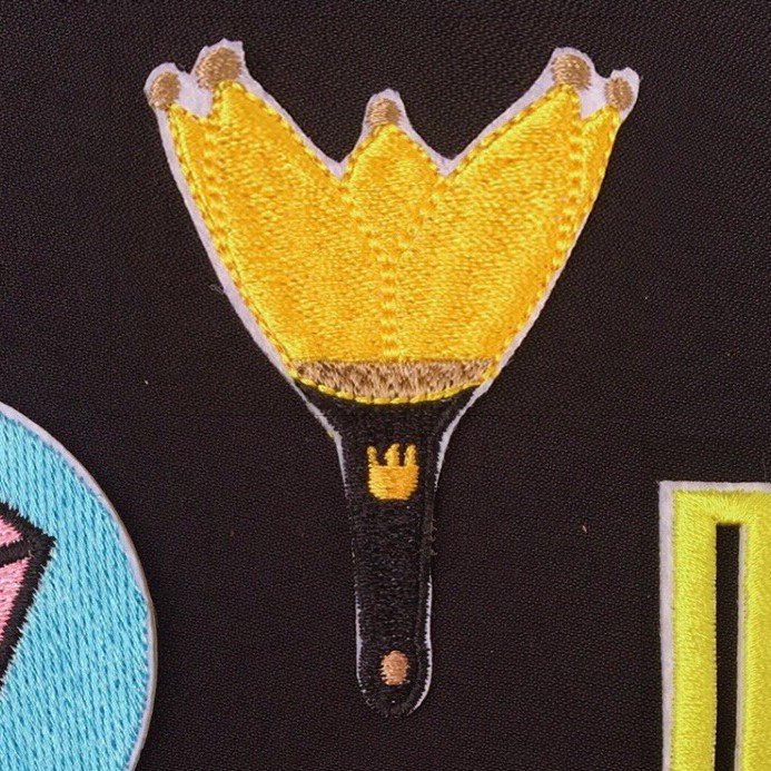 Sticker / patch / miếng thêu có keo ủi nhiệt hình lightstick nhóm nhạc idol kpop bigbang