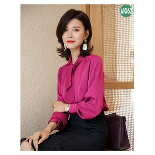 Áo sơ mi công sở thắt nơ - A1062