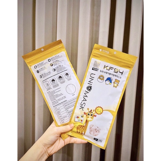 Combo Khẩu Trang KF94 Uni Mask Trẻ Em 50 cái