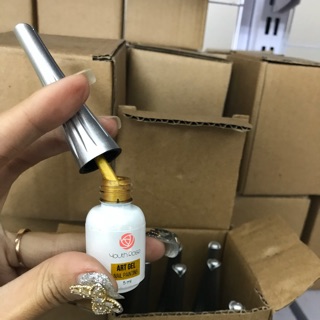 Gel vẽ nhũ vàng hoa hồng
